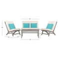 thumbnail image 4 of Safavieh Chaston 4 Piece Outdoor Modern Wood Living Set, 4 of 6