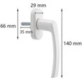 thumbnail image 2 of Fönsterhandtag 2-pack Aluminiumlegering Fönsterhandtag Solid Aluminiumhandtag Vitt Aluminiumdörrhandtag Passar Vanliga Fönster Och Balkongdörrar(b Db, 2 of 4
