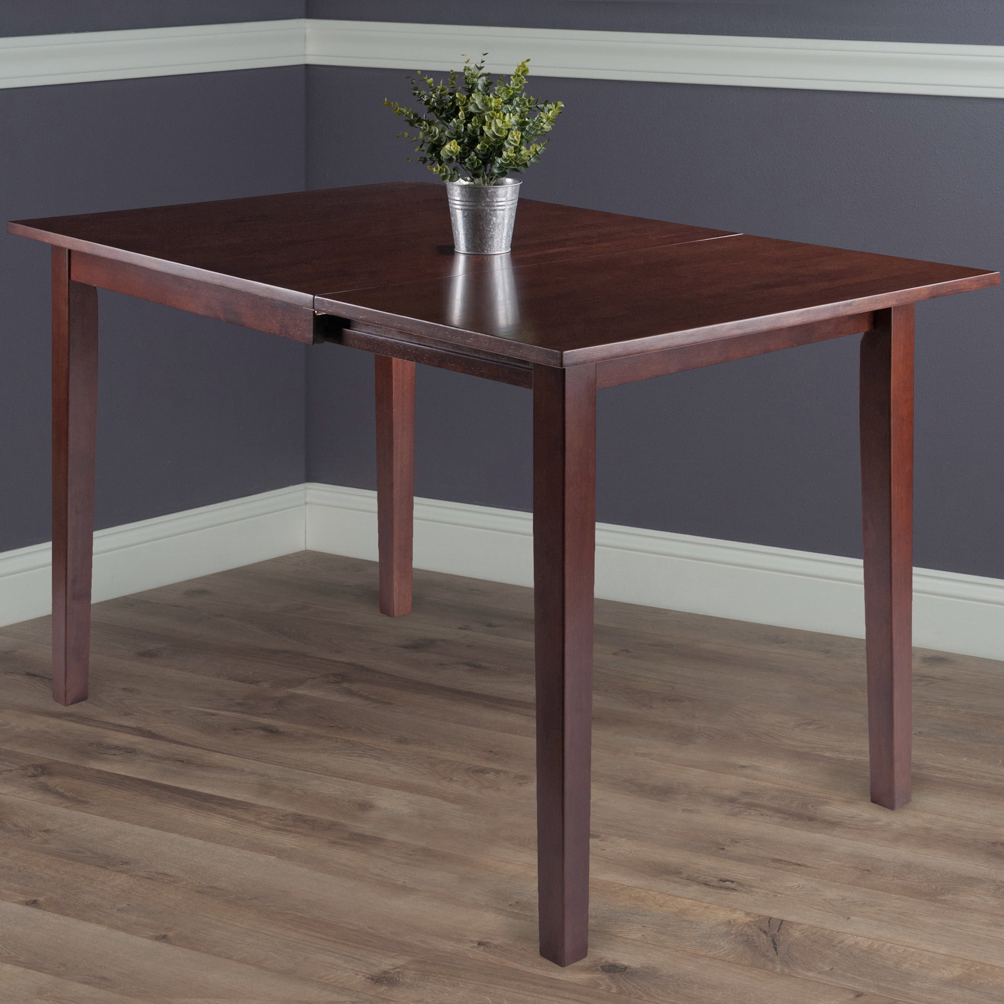 Winsome Perrone Drop Leaf Dining Table, Walnut Finish