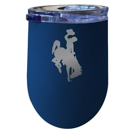 

R & R Imports ITWE-C-WY20N Wyoming Cowboys 12 oz Insulated Wine Stainless Steel Tumbler Navy