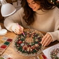 thumbnail image 5 of Christmas Pearl Diamond Painting Kit for Adults, DIY Pearl Diamond Art Suncatcher Hanging Ornament, Christmas Holiday Window Tree Home Decor, 5 of 8