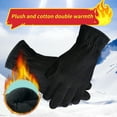 thumbnail image 3 of Winter Gloves -30°F Cold Proof Deerskin Suede Leather Insulated Water-Resistant Windproof Thermal Glove for Driving Hiking Snow Work in Cold Weather - Warm Gifts, 3 of 8
