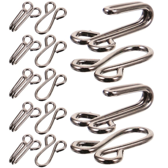 30 Pcs Sewing Hooks Metal Bra Connector Buckle Eye Closure Replacement