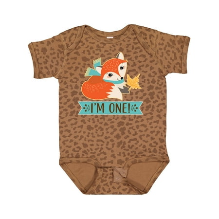

Inktastic 1st Birthday Woodland Fox 1 Year Old Gift Baby Boy or Baby Girl Bodysuit