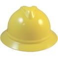 thumbnail image 2 of MSA Advance Full Brim Vented Hard Hats with 4 Point Ratchet Suspensions Yellow, 2 of 4