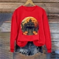 thumbnail image 5 of Qingpeng Womens Halloween Sweatshirt Crew Neck Fashion Cute Long Sleeve Fleece Crewneck Sweatshirt for Holiday Wear, 5 of 6