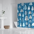 thumbnail image 5 of Rideau de Douche pour Salle de Bain Hiver Noël Flocon de Neige Rideaux de Douche Imperméables Crochets de Rideau de Douche Frais Inclus, 72x72 Pouces, 5 of 5