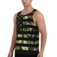 thumbnail image 2 of Easygdp American Flag Camo Men's Tank Top, Sleeveless Muscle T Shirts, Breathable, Quick-Dry, Loose for Gym, Running, Fitness - Small, 2 of 9