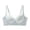 Blue, variant on Women’s Floral Embroidery Lace Support Bra Nylon Spandex Breath Hollow Padded Wide Straps Deep V Side Anti-Spill Lift Bra All Day Comfort Underwear