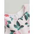 thumbnail image 5 of Kids Girls Summer A-line Dress Little Girls Sleeveless Princess Dress Casual Floral Print One Piece Dress for Beach Party1-6T, 5 of 8