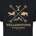 thumbnail image 3 of Yellowstone  - Branding Iron Badge  - Juniors Cropped Cotton Blend T-Shirt, 3 of 6