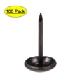 thumbnail image 1 of Uxcell 0.37''x0.67'' Clavos de tapicería, alfileres de empuje para muebles, hierro negro, 100 piezas, 1 of 5
