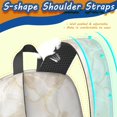 thumbnail image 5 of 17 Inch Lightweight Backpack,PVC Waterproof Oxford Fabric, Ergonomically Designed, with Large Capacity, Aqua Blue Watercolor, 5 of 5