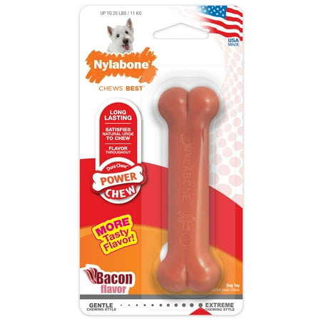 UPC: 0018214816225 | Nylabone Power Chew Flavored Durable Chew Toy for Dogs Bacon Small/Regular (1 Count)