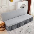 thumbnail image 3 of Armless sofa cover silver stretch sofa cover, 3 of 5