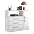 thumbnail image 1 of Cómoda Moderna Skal Living con 3 Cajones 1 Puerta Color blanco, 1 of 4