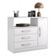 thumbnail image 1 of Cómoda Moderna Skal Living con 3 Cajones 1 Puerta Color blanco, 1 of 4