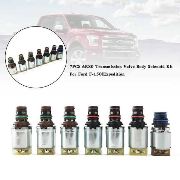 Restored 7PCS 6R80 Transmission Valve Body Solenoid Kit For Ford F-150/Expedition (Refurbished)