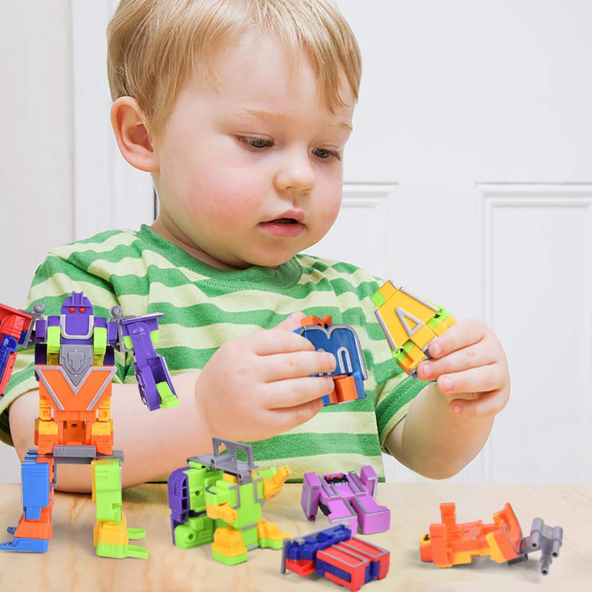 30 Pcs Alphabet Robot Action Figure Toys for Kids ABC Learning