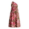 thumbnail image 2 of Time and Tru Women's One Shoulder Cotton Midi Dress, Sizes XS-XXXL, 2 of 5