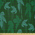 thumbnail image 2 of Ambesonne Tropical Fabric by the Yard Microfiber, Growth Jungle Leaves Motif, 1 Yard, Emerald Pale Blue, 2 of 2