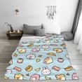 thumbnail image 5 of Pofeuu Rabbit Burger Coffee Print Ultra-Soft Micro Fleece Blanket,for Bed Or Sofa,All Season Throw Blankets Flannel Blanket-40"x30", 5 of 7