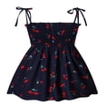 thumbnail image 3 of Bébé bébé Filles Glisser Robe Bretelles Sans Manches Floral Élastique Robe Soleil Été, 3 of 6