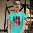 thumbnail image 3 of Tee Hunt You've Messed with The Wrong Woman T-Shrit Statue of Liberty USA Women's T-Shirt Tee, Light Blue, Medium, 3 of 5