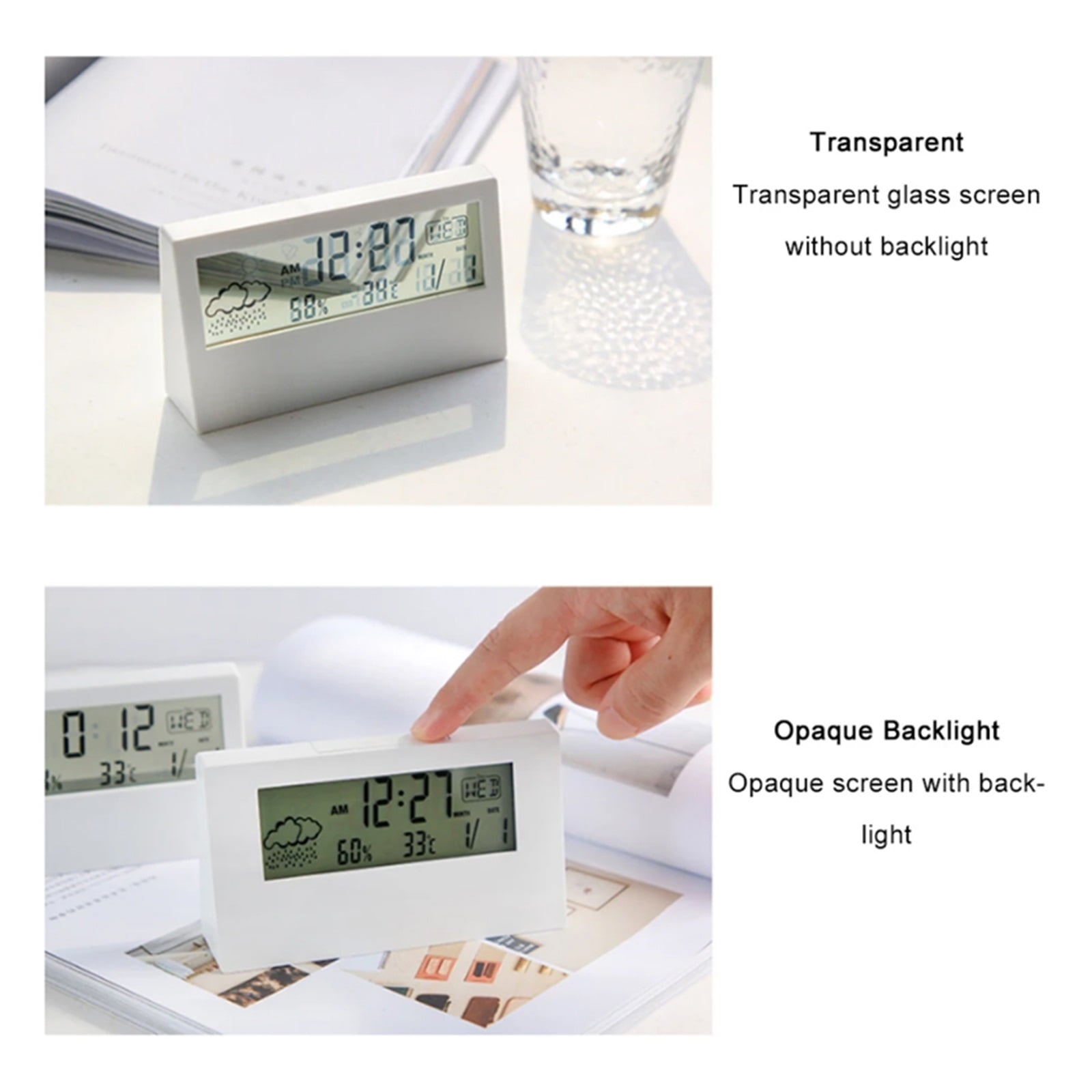 LED Thermometer Electronic Temperature Humidity Meter Weather Station for Home ,Simple Operation