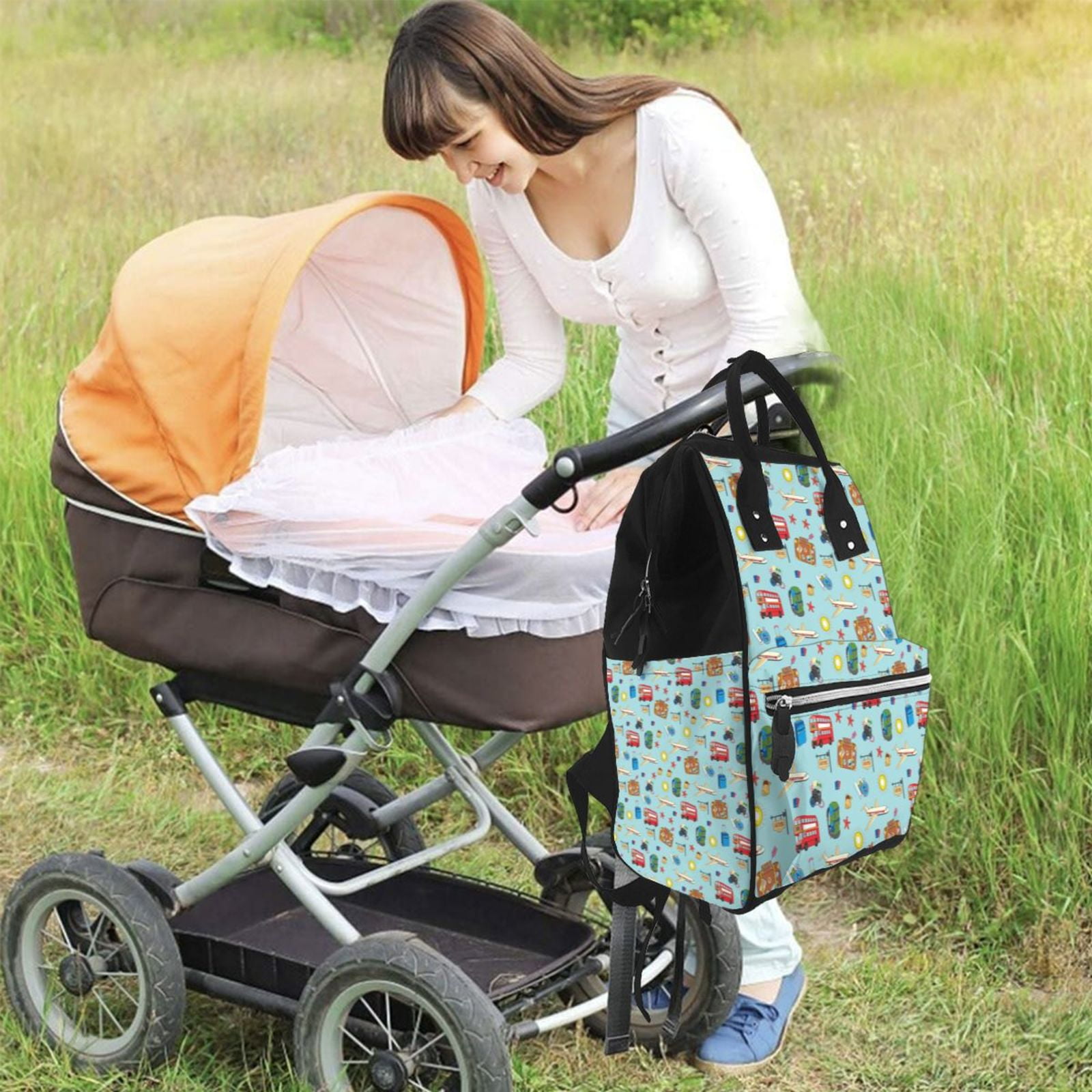 Kdxio Baby Diaper Backpack,Multi-Function Travel Backpack Nappy Bags,Nursing Bag, Fashion Mummy,Roomy Waterproof for Baby Care(Travel1)