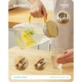 thumbnail image 3 of Jarra de agua Baffect Glass de 1,8 L con tapa y asa para nevera, 3 of 7