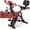Black & Scarlet, variant on Folding Exercise Bike, Foldable Upright Stationary Bike, Indoor Cycling Magnetic X-Bike with 8-Level Adjustable Resistance, 6.6 LBS Flywheel, 300LB Capacity, Back Support Cushion for Home Gym