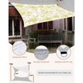thumbnail image 4 of Sun Shade Sail 8'x10' Watercolor Flower Rectangle Sun Shade Sails Canopy Waterproof Yellow Floral Plant Outdoor Sunshades Sand UV Block Cover Shades Cloth for Patio Backyard Garden Deck Porch Lawn, 4 of 9