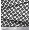 thumbnail image 2 of Soimoi Black Cotton Poplin Fabric Floral Damask Printed Fabric 1 Yard 42 Inch Wide, 2 of 3