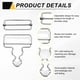 thumbnail image 3 of Uxcell 8 Set Metal Overalls Buckles, 1-5/8" Overall Suspender Clips, Adjustable Buckle Replacement with Sliders and Buttons for Bib Trousers Jeans Suspender, Silver, 3 of 6