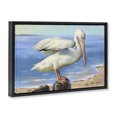 thumbnail image 3 of Stupell Industries Coastal Beach Scene Pelican Black Floating Frame Canvas Art, 31 x 21, by D. Rust, 3 of 8