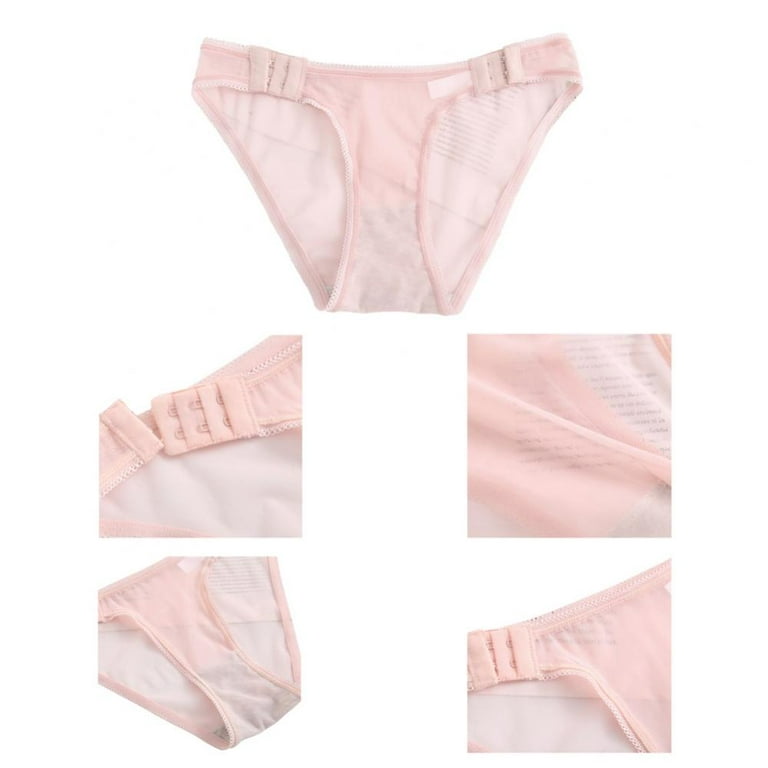 Women's Seamless Sexy Triangle Low Waist Girls' Mesh Panties Breathable  Pink Hook & Loop Bikini Womens Panties - China Panty and Underwear price
