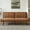 Brown, variant on 63" Convertible Futon Sofa Bed, 5-Position Adjustable Backrest Sleeper Couch, Space Saving Loveseat for Small Apartment, Modern Brown Linen