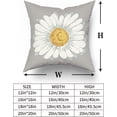 thumbnail image 5 of Spring Summer Pillow Covers 18X18 in Grey Daisy Floral Couch Pillow Cases Set of 2 Flower Bloom Farmhouse Throw Pillows Spring Decor for Room Bedroom Cushion Outdoor, 5 of 6