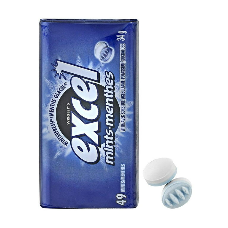 エクセル　３袋 Excel Mints Winterfresh, 34g Tin, 8 Count - Walmart.com
