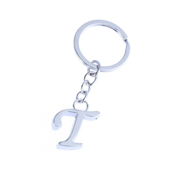 GOOHOCHY Alphabet Letter Keychain in Silver Color Made of Alloy for Key Holding Perfect for Gifts and Decorations Size 2.5 x 1.8 cm