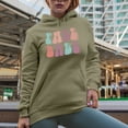 thumbnail image 2 of Fall Babe, Autumn Themed, Groovy Retro Wavy Text Merch Gift, Sand Hooded Sweatshirt or Hoodie, Large, 2 of 5