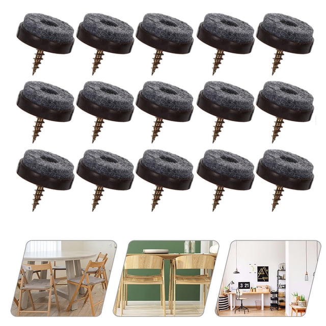 BESTYASH 20Ud Almohadillas Para Pies De Muebles Con Clavos Resistentes Color Marrón
