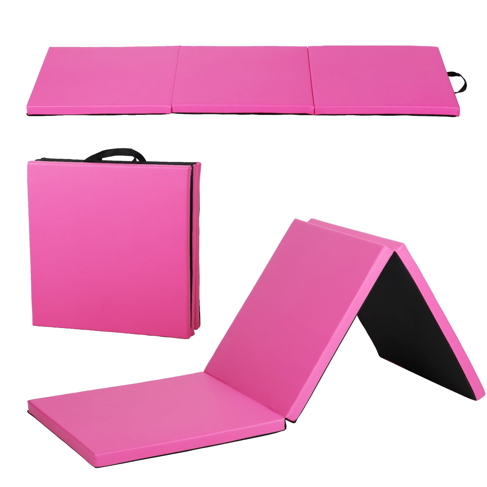 YRLLENSDAN Gymnastics Mat Wrestling Mat Gym Mat Thick Yoga Mat 2 Inch Tumbling Mat for Gymnastics Home Workout Floor Mats for Home Gym, Pink