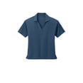 thumbnail image 3 of MERCER+METTLE Women's Stretch Jersey Polo | Short Sleeve Work Polo for Women, Moisture Wicking Jersey Shirt - Insignia Blue 2XL, 3 of 4