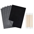 thumbnail image 1 of 200 Pcs Papier Transfert Carbone 11.5 x 8.3 Pouces Papier à Calquer A4 Papier Carbone Graphite avec Stylet d'Embossage Noir, 1 of 7