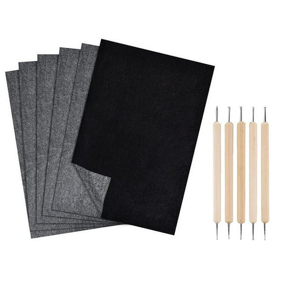 200Pcs Carbon Transfer Paper 11.5 x 8.3 Inch A4 Tracing Paper Carbon Paper with Embossing Stylus Black