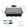 thumbnail image 4 of Seedling Starter Kit Plastic 10Pcs 12 Holes Seed Starter Tray Kit with Adjustable Vents Multifunctional Seed Propagator Set with 2Pcs Transplant Tools and 10Pcs Labels for Vegetable Fruit, 4 of 10