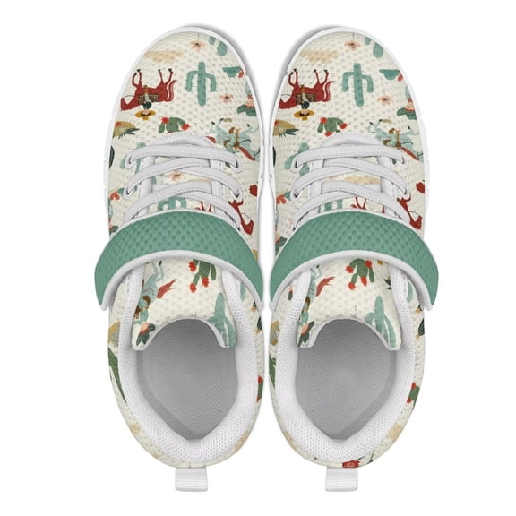 Psesaysky Children's Single Buckle Sneakers Lightweight Breathable Sport Shoes for Children Non-Slip and Wear-Resistant Running Shoes for Kids