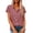 Watermelon Red, variant on Feancey Summer Tops for Women Linen Short Sleeve Button Down Shirts Dressy Casual Lapel Collar Blouses Loose Fit Office Work Shirt Hot Pink L